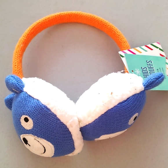 Earmuffs Plush Warm Kids  Toddlers Cute Bear For Winter New One Size - Picture 1 of 5
